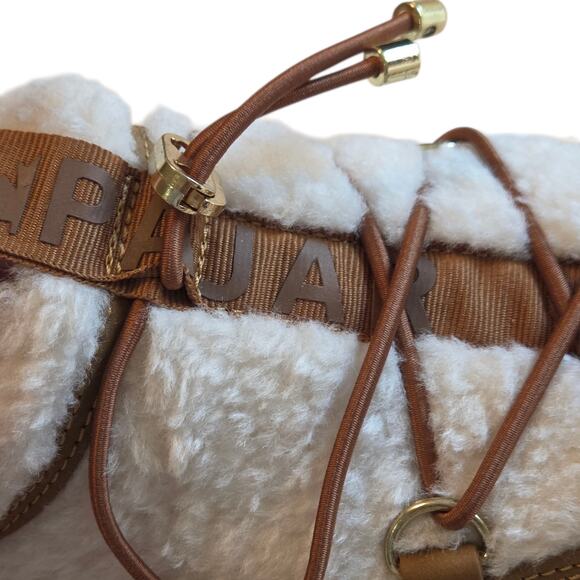 Pajar Canada Jules Women's Sneaker Mules size 6, New, tan & faux sherpa - Picture 7 of 12